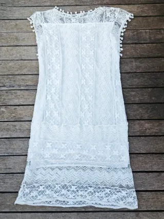 Vestido blanco encaje verano