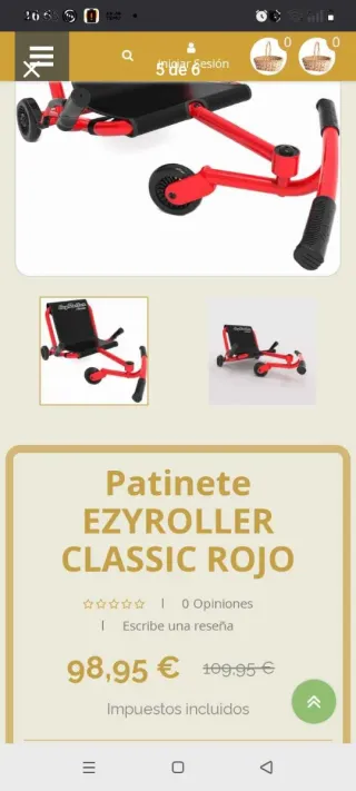 Ezy Roller Classic Patinete Rojo