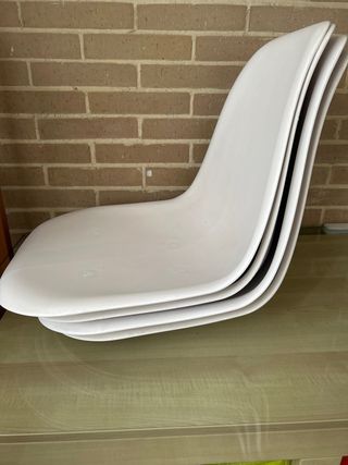 4 Sillas Diseño Nórdico Madera y Blanco