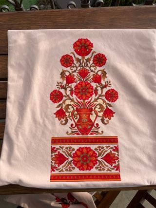 Coppia fodere cuscino floreale