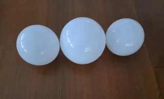 Conjunto 3 tulipas cristal blanco