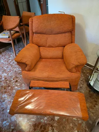 Poltrona relax manuale arancione