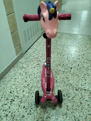 Patinete 3 ruedas unicornio rosa