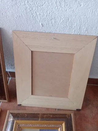 4 Cuadros Decorativos Marrón y Dorado