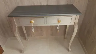 Entradita de madera nueva color plata