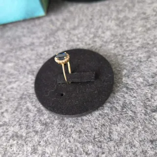 Sortija Oro 9K Zafiro y Diamantes Bea Soldado