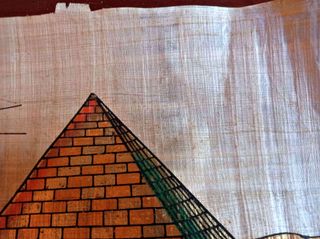 Papiro Egipto: Pirámides y Esfinge