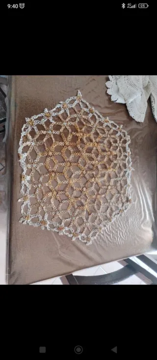 Set di centrini rotondi in tessuto