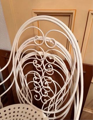 Sillas de jardín hierro blancas