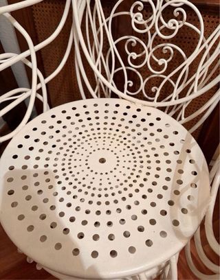 Sillas de jardín hierro blancas