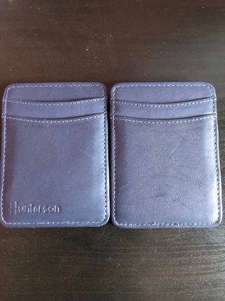 Portafoglio Hunterson blu in vera pelle