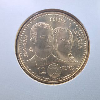 Moneda 12€ Plata 2004 Boda Felipe y Letizia