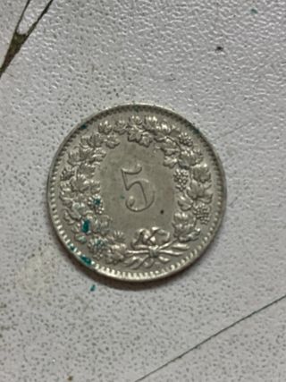 Moneda 10 Rappen Suiza 1963