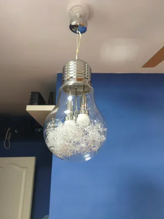 Lámpara Colgante Bombilla Transparente