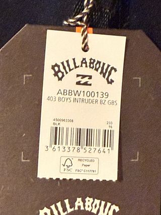 Traje surf Billabong Intruder 4:3 Talla 16