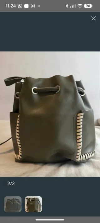 Bolso Zara verde 28cm*30cm