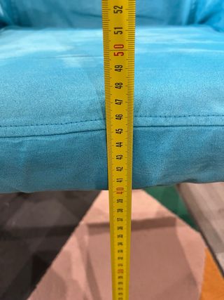 4 Sillones de Tela Azul y Amarillo