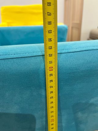 4 Sillones de Tela Azul y Amarillo