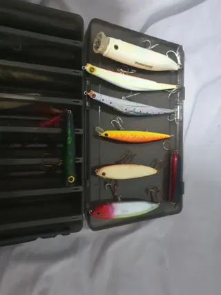 Caja de señuelos de pesca