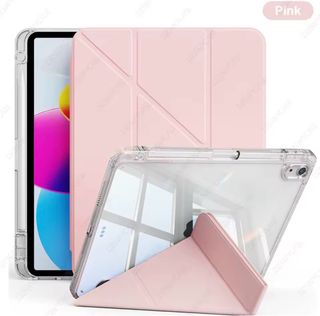 Funda Apple iPad Mini 6 7 Transparente Rosa Nueva.