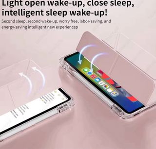 Funda Apple iPad Mini 6 7 Transparente Rosa Nueva.