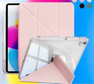 Funda Apple iPad Mini 6 7 Transparente Rosa Nueva.