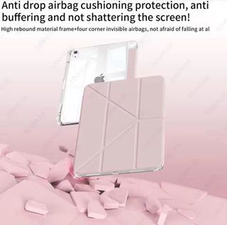 Funda Apple iPad Mini 6 7 Transparente Rosa Nueva.