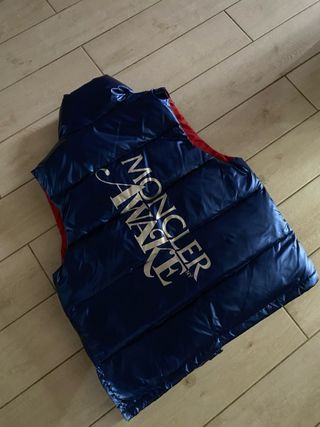 Gilet Moncler x Fragment Design Blu/Rosso