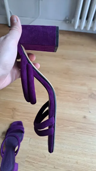 Sandalias Moradas Mango Talla 39