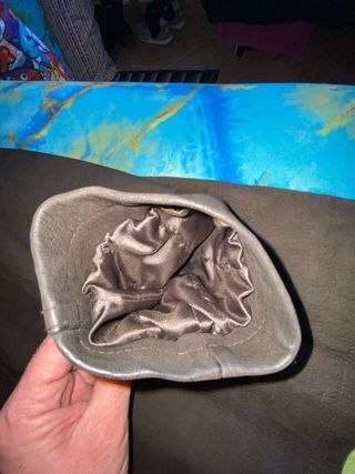 Chaqueta de piel marrón