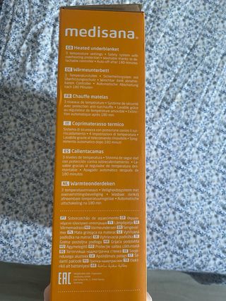 Manta electrica Medisana 60W  cubre camas