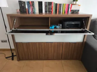 Mueble comedor madera y cristal