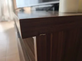 Mueble comedor madera y cristal