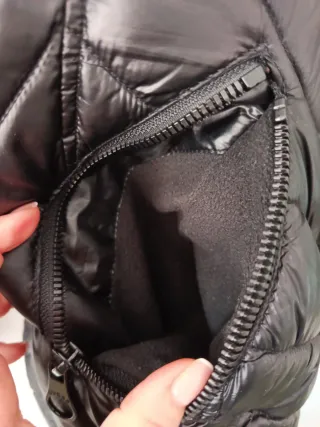 Abrigo Guess Negro Acolchado Mujer Talla L