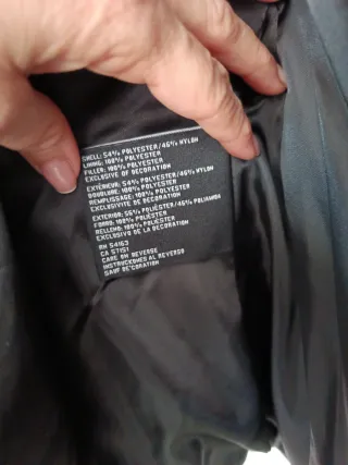 Abrigo Guess Negro Acolchado Mujer Talla L