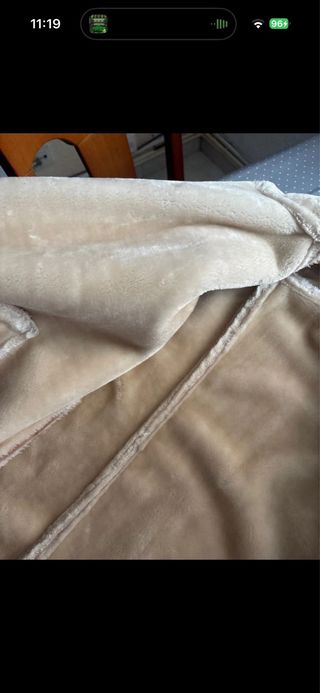 Cazadora beige efecto ante forrada