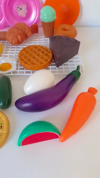 Lote Cocina Juguete Comida Platos Accesorios