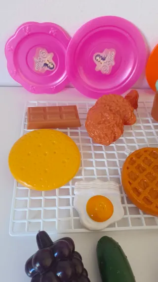 Lote Cocina Juguete Comida Platos Accesorios