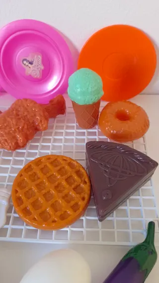 Lote Cocina Juguete Comida Platos Accesorios