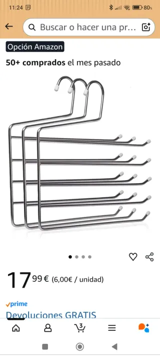 Confezione da 20 appendiabiti per pantaloni