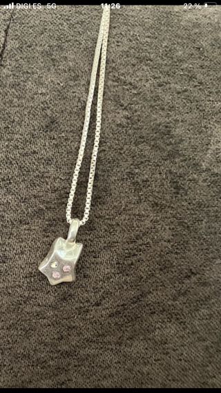 Cadena de plata con colgante de estrella