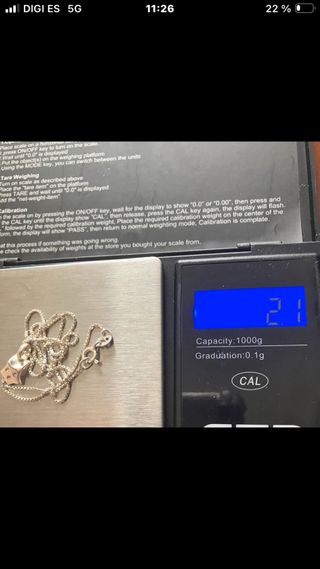 Cadena de plata con colgante de estrella