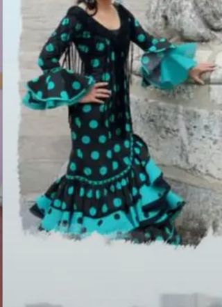 Vestido Flamenco Lunares Talla 38