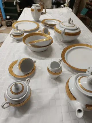 Set 41 pezzi porcellana Limoges oro