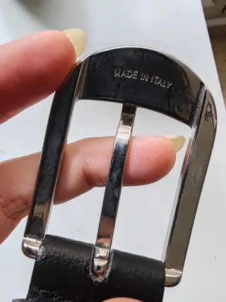 Cinturón BOSS Mujer Negro y Plateado