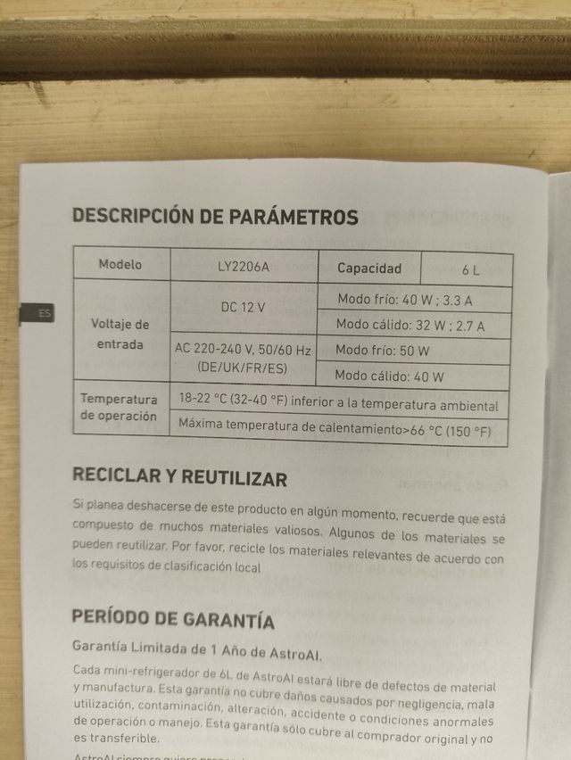 Nevera portátil AstroAI mini