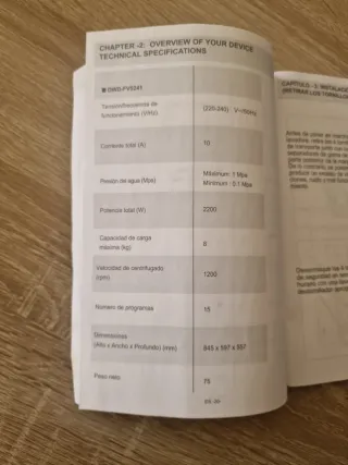 Lavadora Daewoo 6kg A++ Casi Nueva