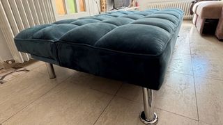 Sofá Cama Diseño, Azul Teal Casi Nuevo