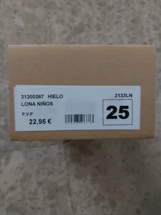 Alpargatas niño T.25 Hielo