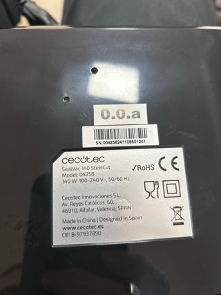 Cecotec Envasadora al Vacío FoodCare SealVac 140